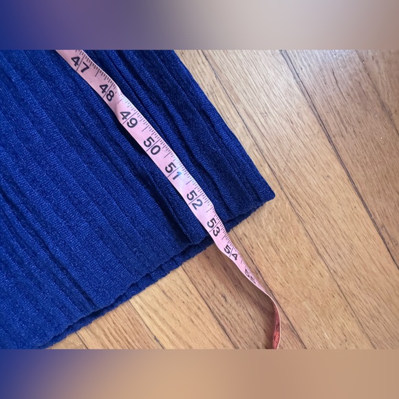 70s Vintage Perullo for Fred Perlberg Navy Blue Knit Maxi w Sequin Details Sz Xs - Picture 10 of 10